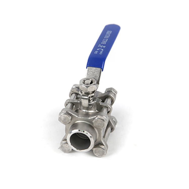 Van bi 3 mảnh bằng thép không gỉ 1000 WOG Full Port Butt Weld